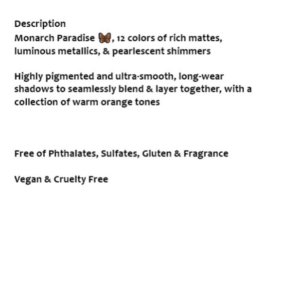 🦋Monarch Paradise Eyeshadow Palette🆕FAST😮💨⚡🚚 - Picture 10 of 13